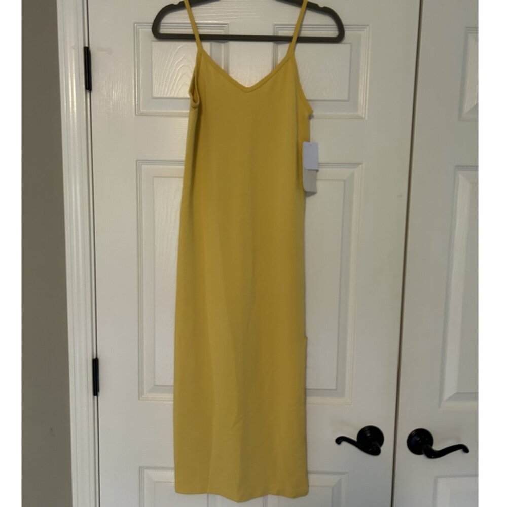 NWT Fabletics Yellow Cloud Seamless Midi Dress - M